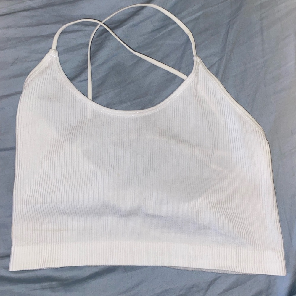 colsie white brami top size medium